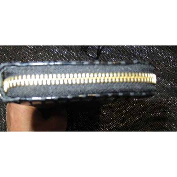 Michael Kors Jet Set Black Python Embossed Leather Zip Around Long Wallet - Picture 3 of 9